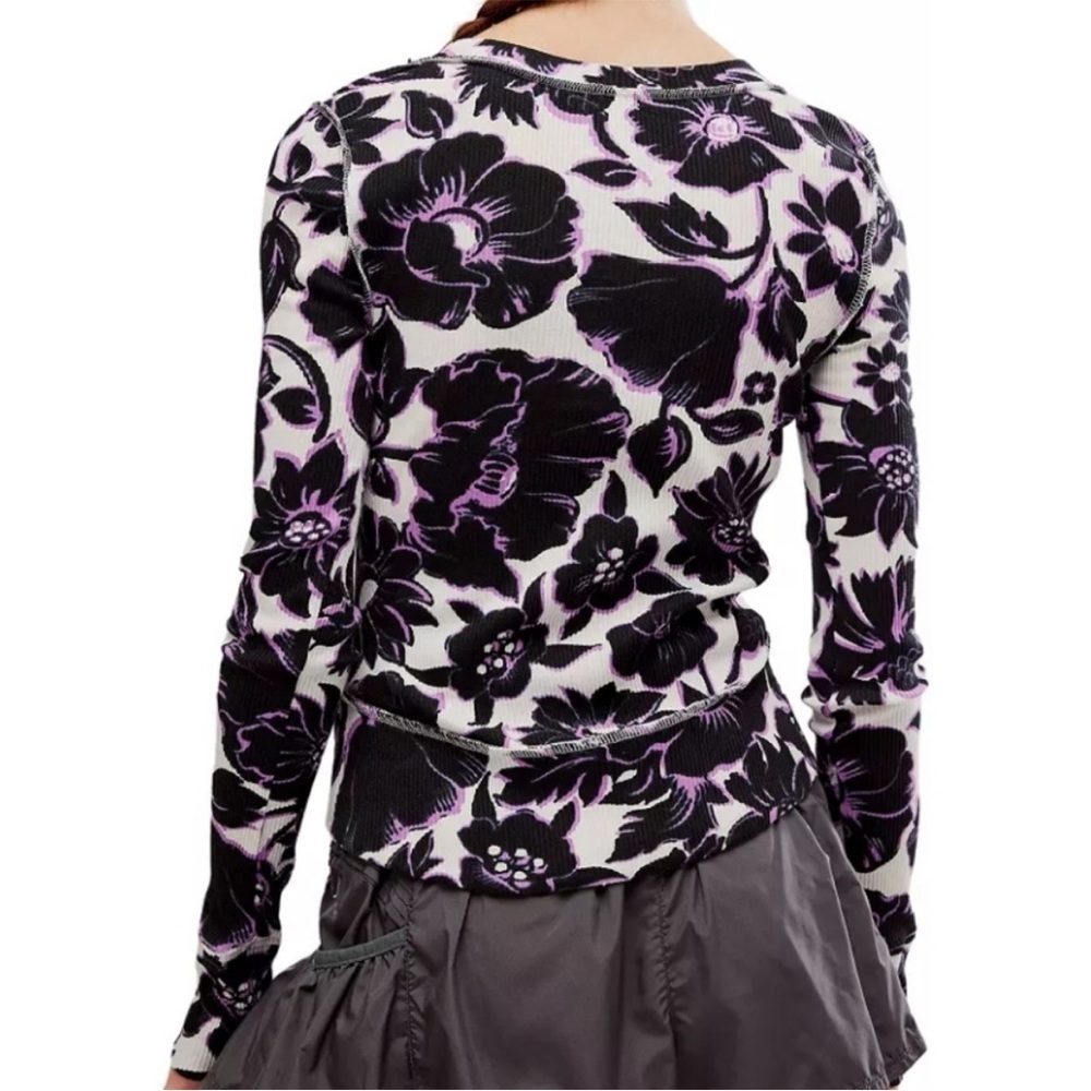 FP Movement by Free People Rally Printed Layer in Garden Floral Lilac Size M - Picture 8 of 10